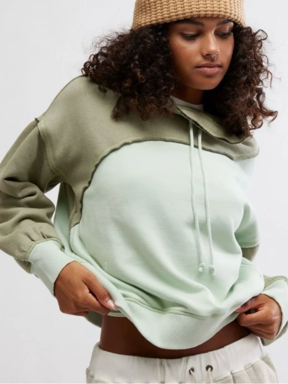 Free People Movement Home Stretch Color Block Sweatshirt, size XS, like new!